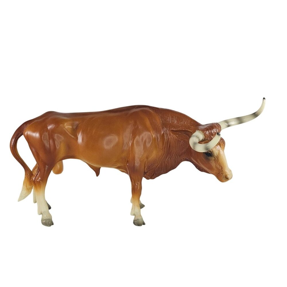 Breyer Texas Longhorn Bull Cow #75 Red Sorrel Nice Color Semiglossy?